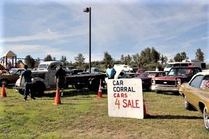 Car corral area at Watson Lake Show